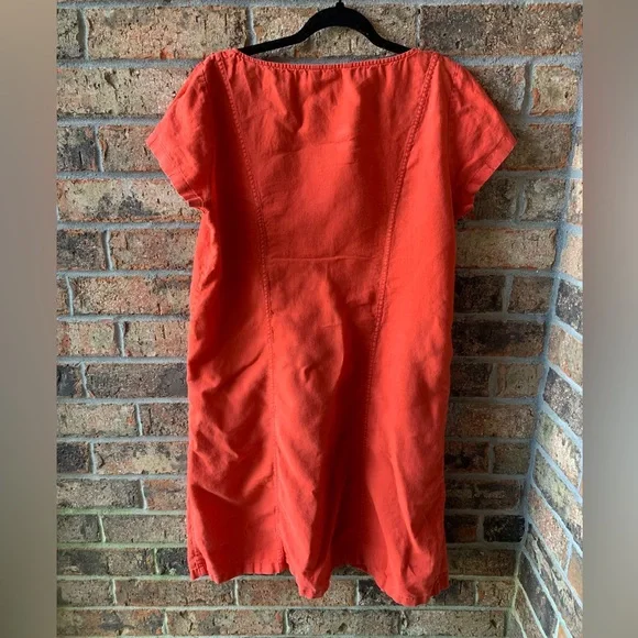 Boden red-orange dress - Picture 4 of 5